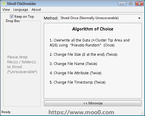 Moo0 File Shredder
