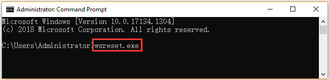 reset Windows Store cache
