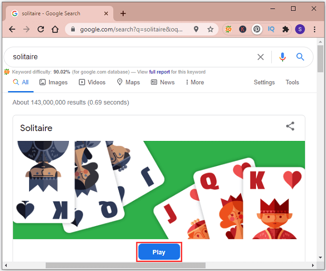 Bored? Googling Solitaire Lets You Play