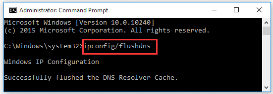 flush DNS cache