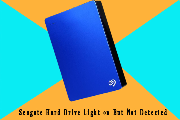 Seagate hard drive light on but not detected