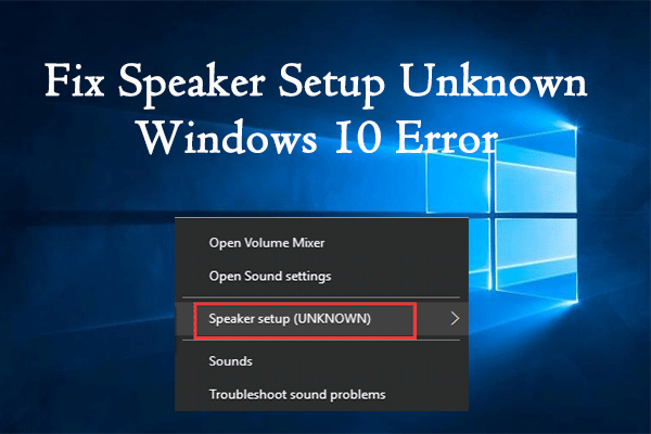 windows 10 speaker setup
