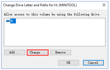 click the Change button