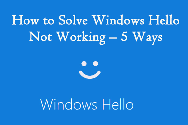 Windows Hello not working