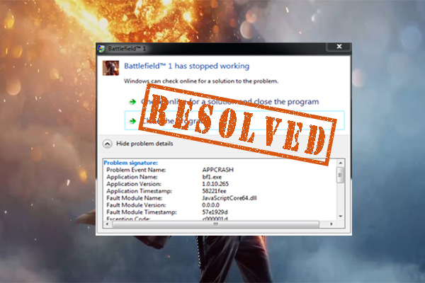 Battlefield 1 crash on startup