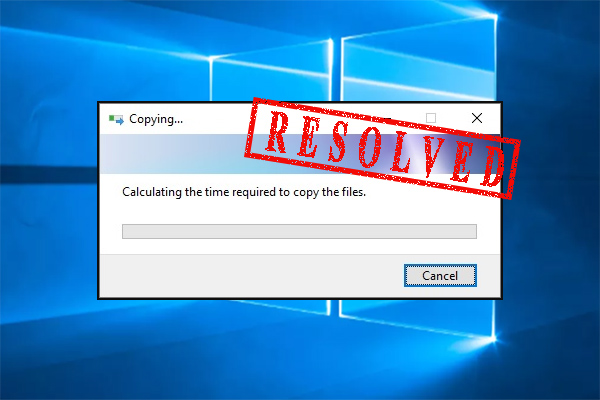calculating the time required to copy the files