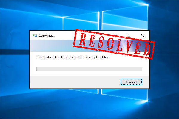 calculating the time required to copy the files thumbnail