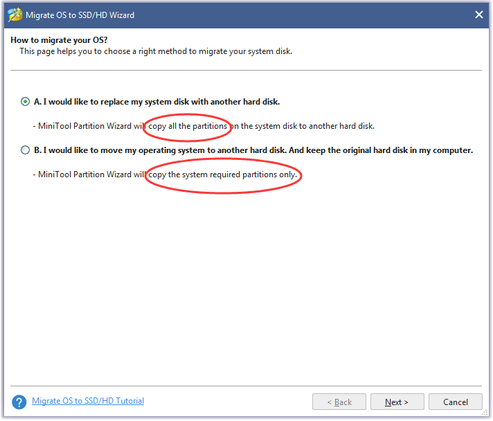 choose a migrate method