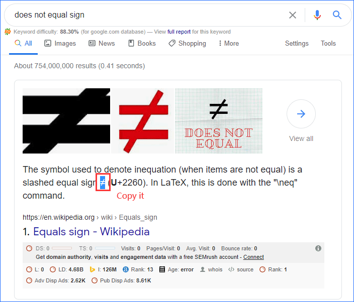 How to Type the Does Not Equal Sign (≠) in Word on Windows 10 ...