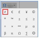 Not Equal Symbol (≠)