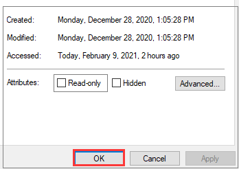uncheck the read only box