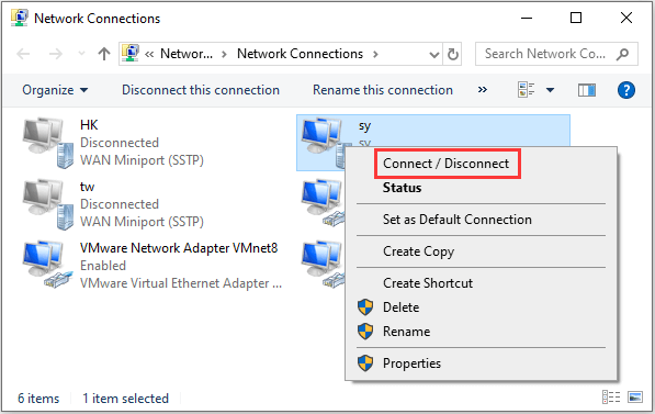 disable VPN