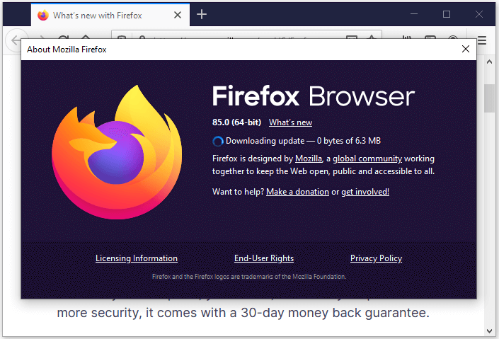 how to update my firefox browser