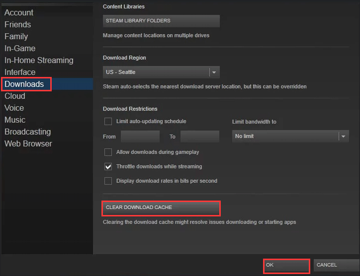 steam wont download workshop content on any game