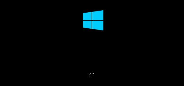 default Windows 10 boot screen