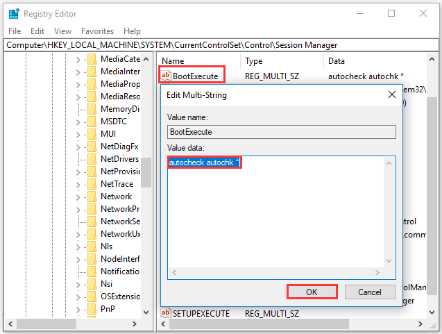 modify the value data