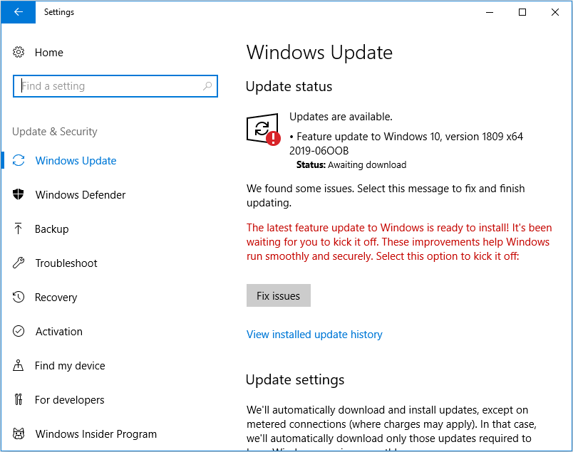 update Windows