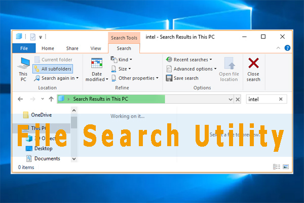 windows file search utility