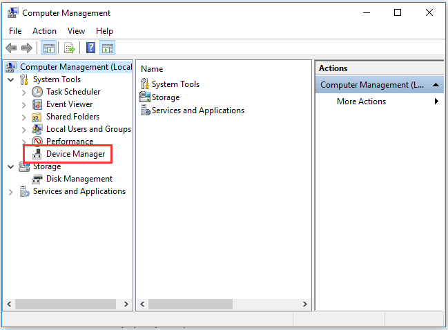 choose Device Manager