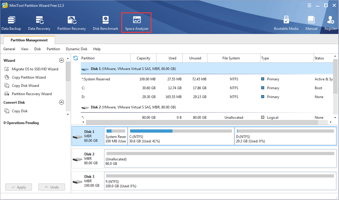 click Space Analyzer