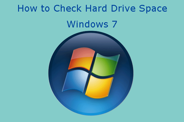 how to check hard drive space Windows 7