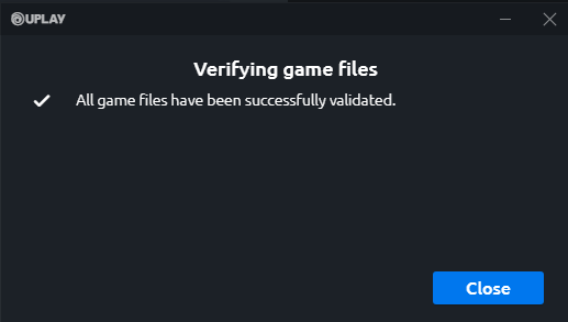 All game files have been successfully validated