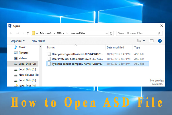 how to open asd file thumbnail