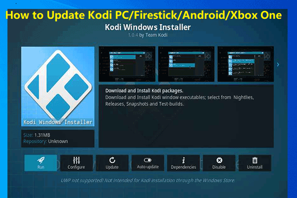how to update Kodi