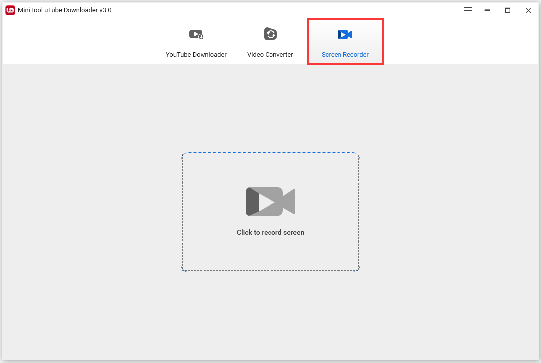 the interface of MiniTool uTube Downloader