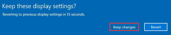 click Keep changes