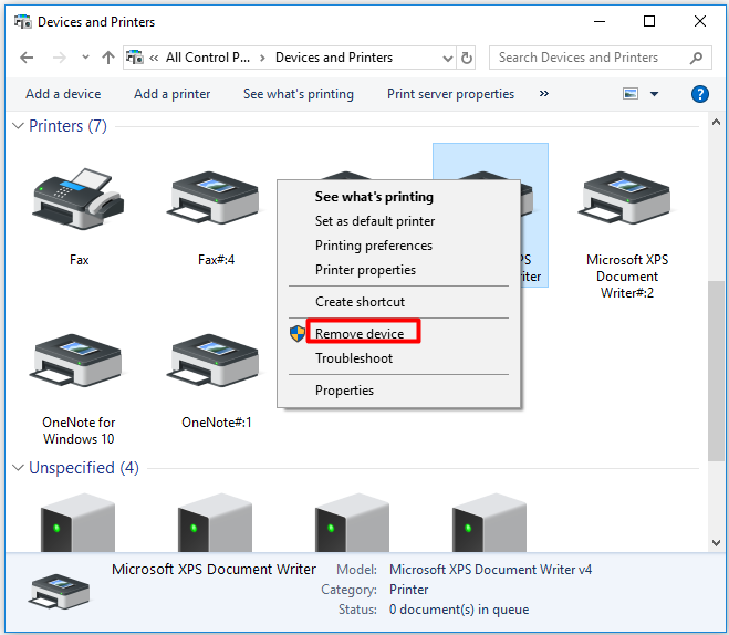 how do i remove old printers from the registry in windows 10