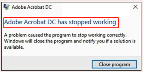 Adobe Reader not working Windows 10