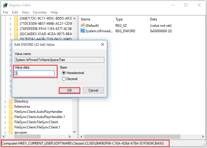 remove HomeGroup icon via Registry Editor