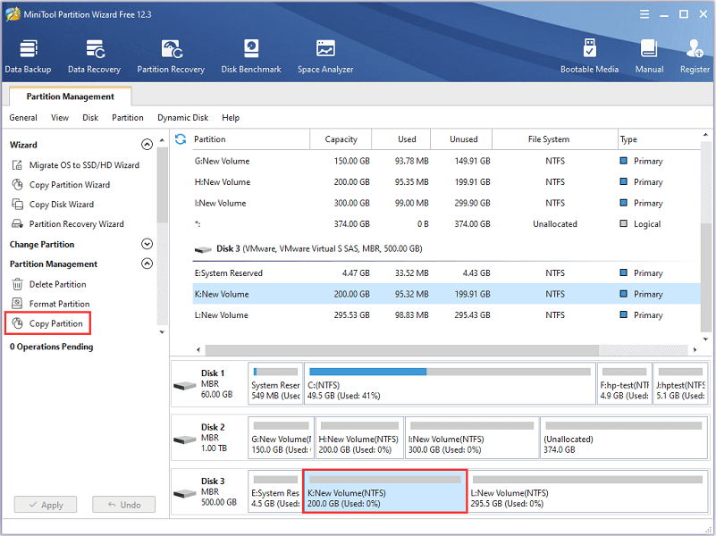 click Copy Partition