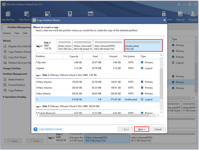 select where to create a copy