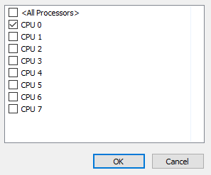 check only one CPU