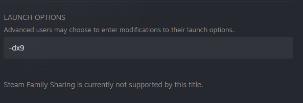 set launch options