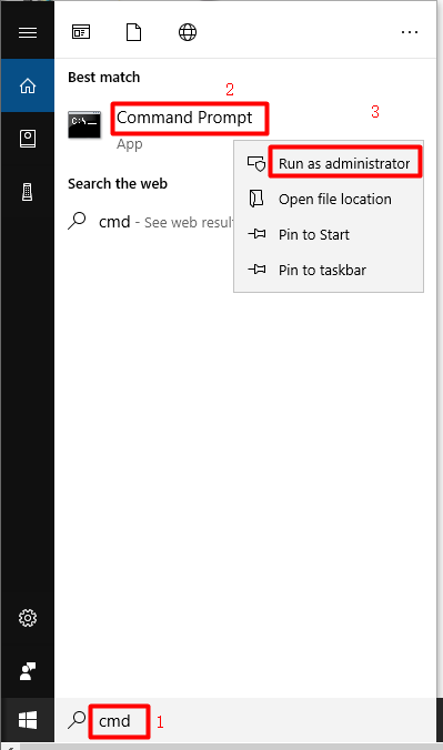 Run command prompt as administrator