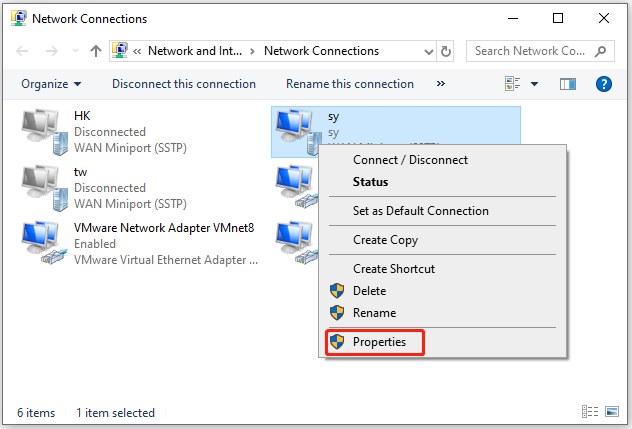 select Properties