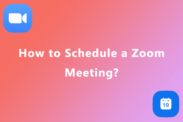 how to schedule a Zoom meeting
