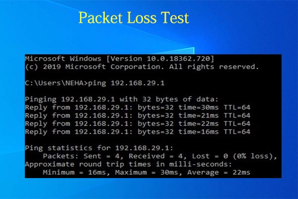 packet loss test