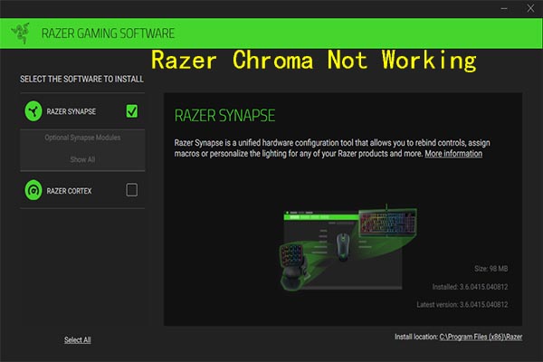 Razer Chroma not working