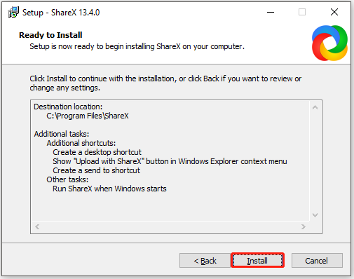 click Install
