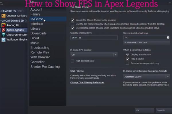 How To Show Fps In Apex Legends Here Are Detailed Steps