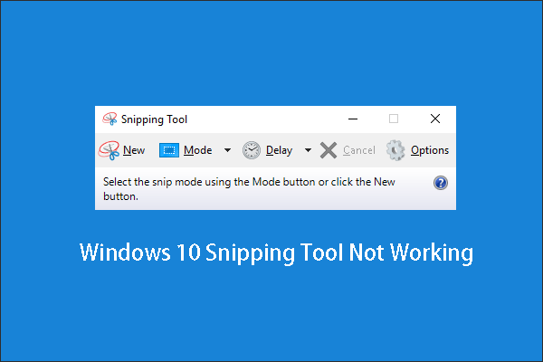 snipping tool not working thumbnail