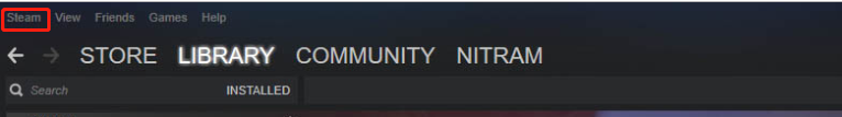 click on Steam