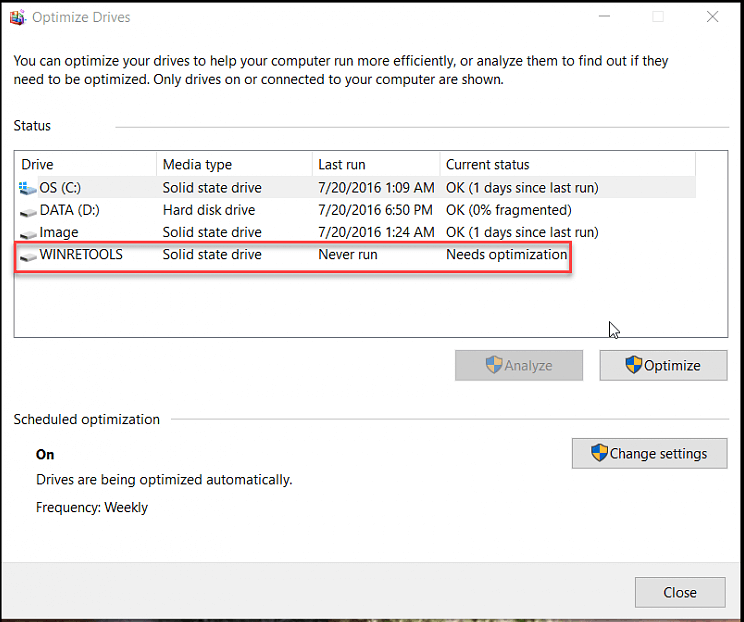 WINRETOOLS needs optimization