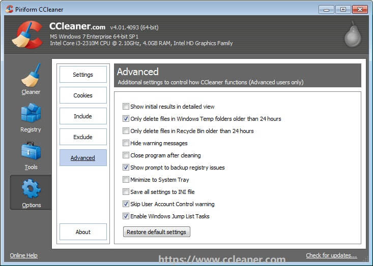 ccleaner duplicate finder too fast