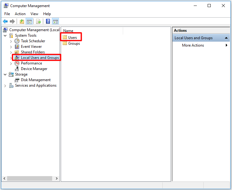 change to administrator windows 10 Local Users and Groups