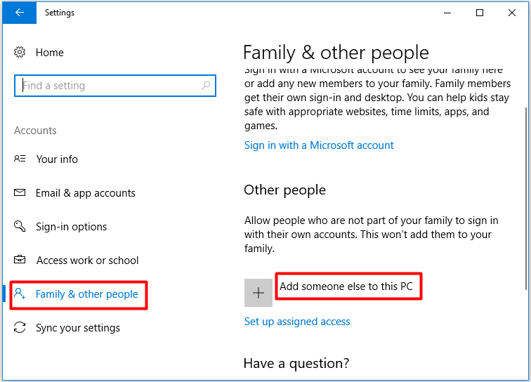 add someone else to this pc not working add someone else to this pc not working